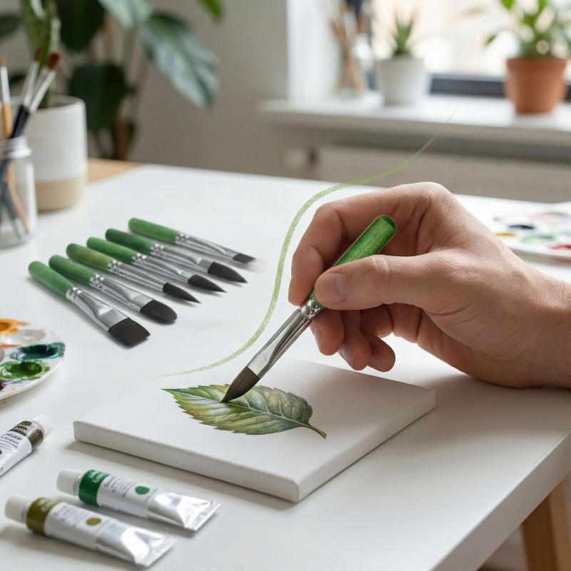 Detailing Brush Set - 6-teiliges Mini-Reise-Malpinsel-Set für Aquarell/Gouache-Malerei, Detailzeichnung, Skizzieren
