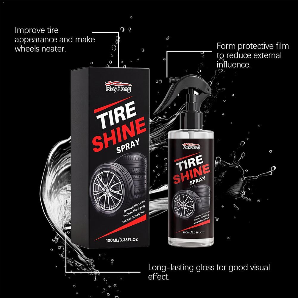 Tire Shine Spray Sealant - Reifen-Glanzspray, hydrophobes Versiegelungswachs für Autoräder, Auto-Pflege,
