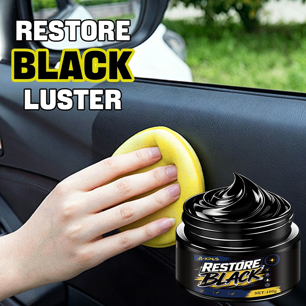 Trim Restorer Plastic - Auto-Kunststoff-Leder-Aufbereitungscreme Tiefschwarze Farbe Fixierende Beschichtung UV-Schutz