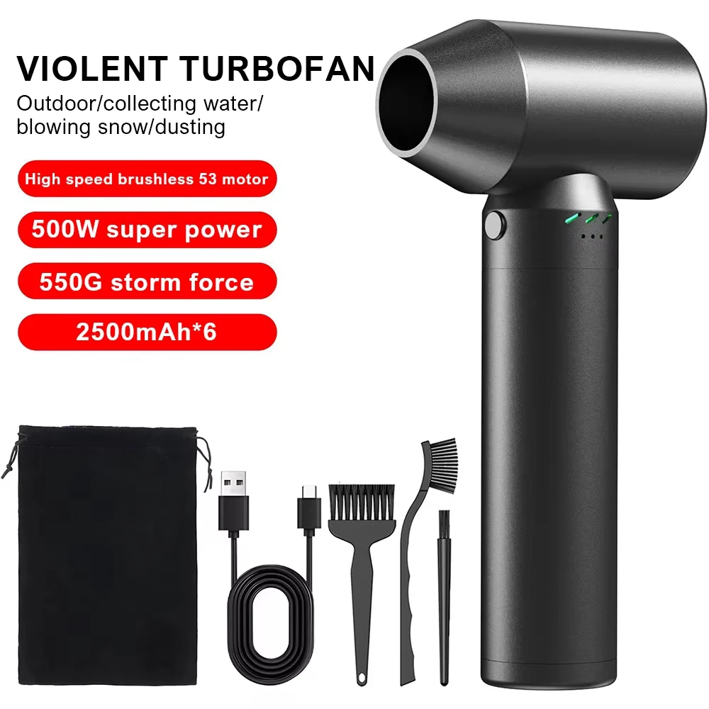Dryer Car Blower - Hochgeschwindigkeits-Turbo-Jet-Lüfter mit 80000 U/min, bürstenlosem Motor,